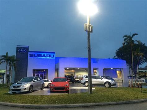 Subaru of pembroke pines - Apr 6, 2023 · Subaru of Pembroke Pines. 4.6 (2,129 reviews) 16100 Pines Blvd Pembroke Pines, FL 33027. Visit Subaru of Pembroke Pines. Sales hours: 9:00am to 9:00pm. Service hours: 8:00am to 6:00pm. View all hours. 